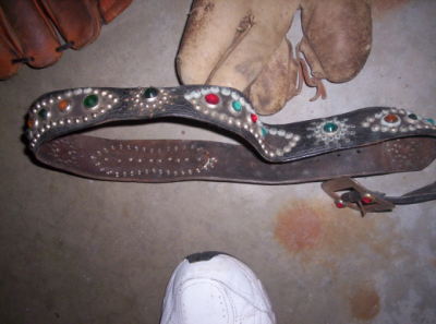 old cowboy belt w/jewels